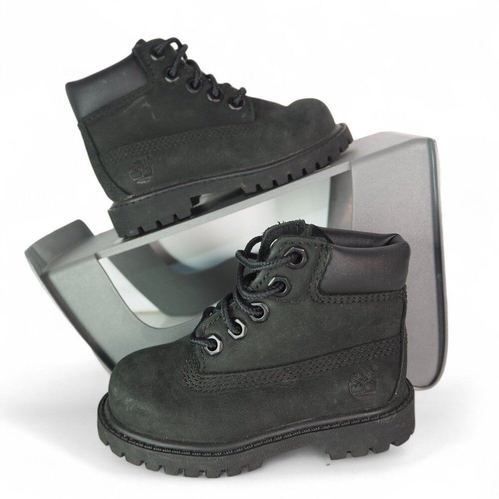 Timberland‎ Premium Waterproof 6" Nubuck Boots Black A4025 Infant 5